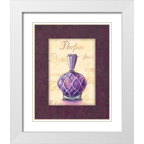 Parfum III White Modern Wood Framed Art Print with Double Matting by Gorham, Gregory