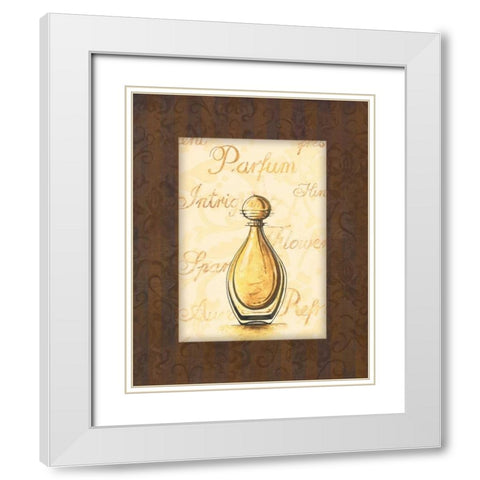 Parfum IV White Modern Wood Framed Art Print with Double Matting by Gorham, Gregory