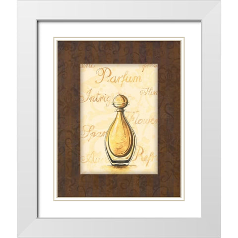 Parfum IV White Modern Wood Framed Art Print with Double Matting by Gorham, Gregory