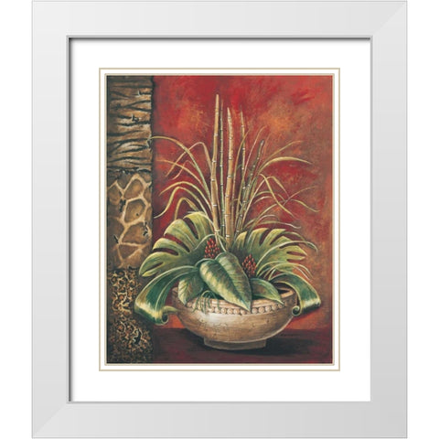 Exotic Tropical I White Modern Wood Framed Art Print with Double Matting by Gorham, Gregory