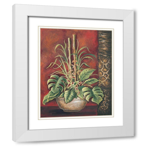 Exotic Tropical II White Modern Wood Framed Art Print with Double Matting by Gorham, Gregory