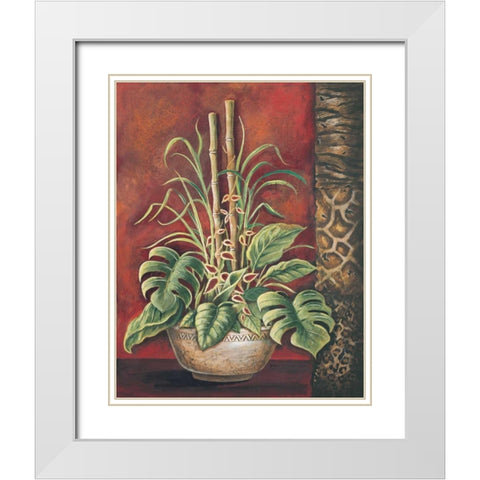 Exotic Tropical II White Modern Wood Framed Art Print with Double Matting by Gorham, Gregory
