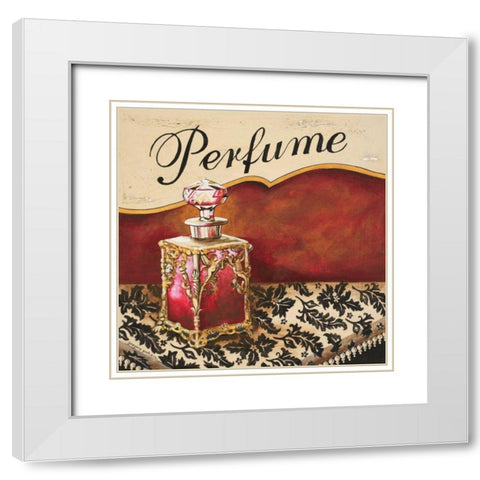 Perfume White Modern Wood Framed Art Print with Double Matting by Gorham, Gregory