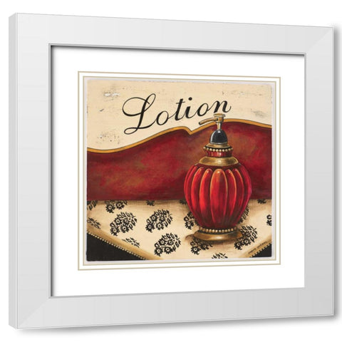 Lotion White Modern Wood Framed Art Print with Double Matting by Gorham, Gregory