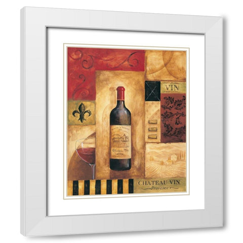 Chateau Vin White Modern Wood Framed Art Print with Double Matting by Gorham, Gregory