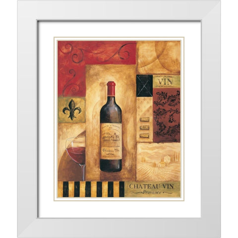 Chateau Vin White Modern Wood Framed Art Print with Double Matting by Gorham, Gregory