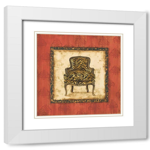 Parlor Chair III White Modern Wood Framed Art Print with Double Matting by Gorham, Gregory