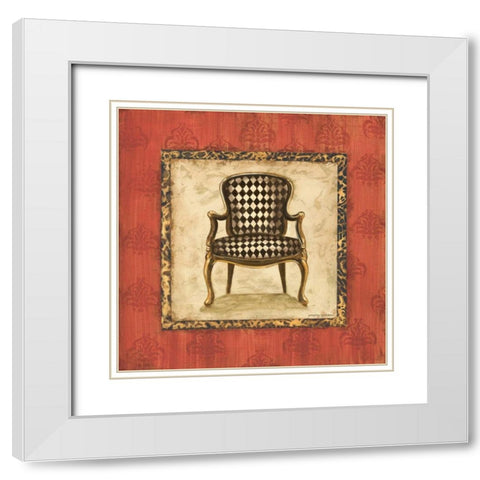 Parlor Chair IV White Modern Wood Framed Art Print with Double Matting by Gorham, Gregory