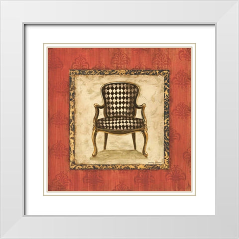 Parlor Chair IV White Modern Wood Framed Art Print with Double Matting by Gorham, Gregory