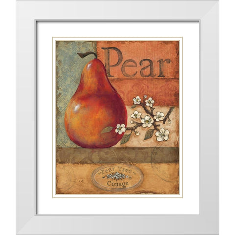 Pear Crate White Modern Wood Framed Art Print with Double Matting by Gorham, Gregory