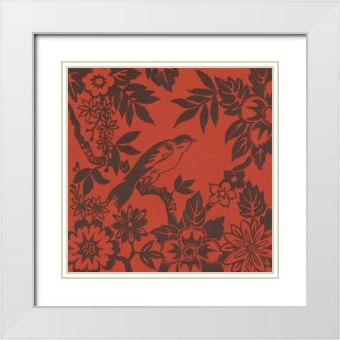 Bird Song I White Modern Wood Framed Art Print with Double Matting by Gorham, Gregory