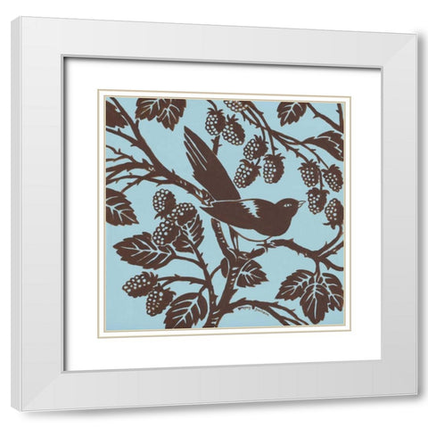 Bird Song III White Modern Wood Framed Art Print with Double Matting by Gorham, Gregory