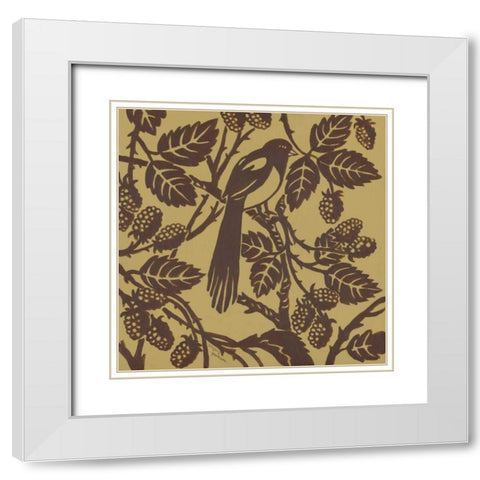 Bird Song IV White Modern Wood Framed Art Print with Double Matting by Gorham, Gregory