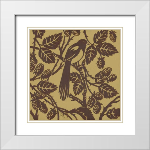 Bird Song IV White Modern Wood Framed Art Print with Double Matting by Gorham, Gregory
