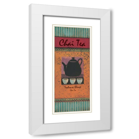 Chai Tea White Modern Wood Framed Art Print with Double Matting by Gorham, Gregory