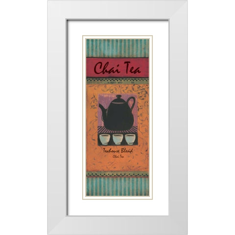 Chai Tea White Modern Wood Framed Art Print with Double Matting by Gorham, Gregory