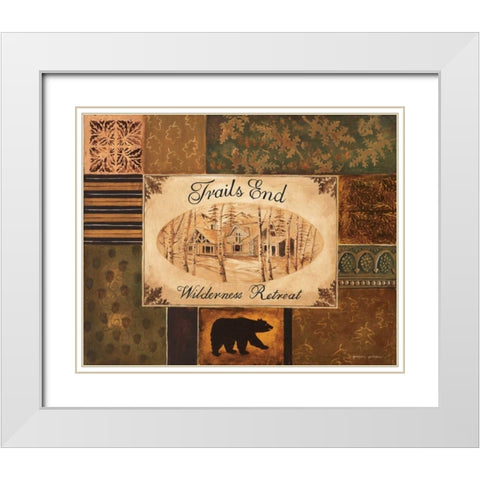 Trails End White Modern Wood Framed Art Print with Double Matting by Gorham, Gregory