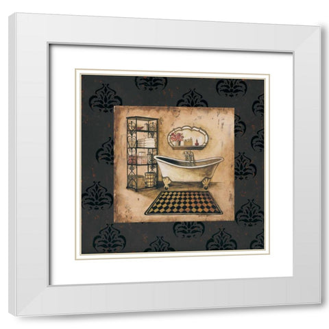 Bath Time III White Modern Wood Framed Art Print with Double Matting by Gorham, Gregory