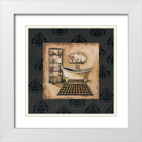 Bath Time III White Modern Wood Framed Art Print with Double Matting by Gorham, Gregory