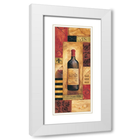 Chateau Vin Panel White Modern Wood Framed Art Print with Double Matting by Gorham, Gregory