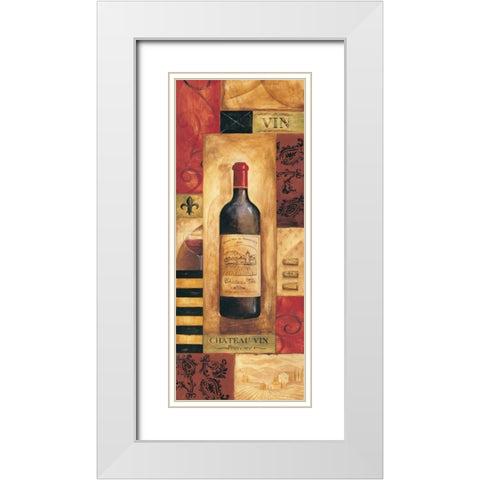 Chateau Vin Panel White Modern Wood Framed Art Print with Double Matting by Gorham, Gregory
