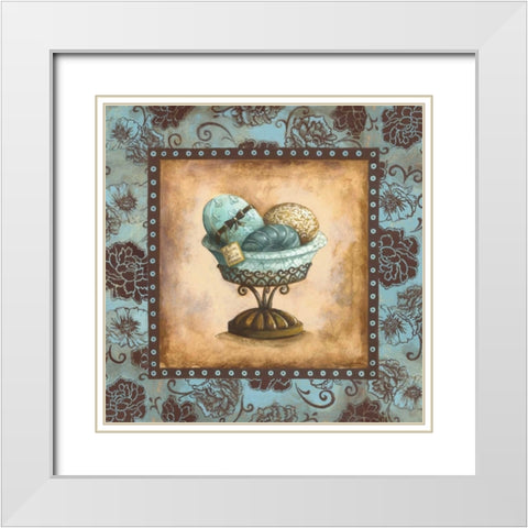 Savon White Modern Wood Framed Art Print with Double Matting by Gorham, Gregory