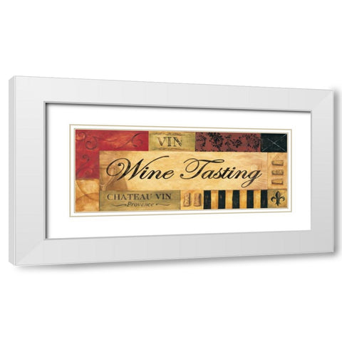 Wine Tasting White Modern Wood Framed Art Print with Double Matting by Gorham, Gregory