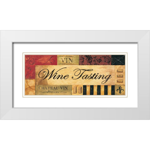 Wine Tasting White Modern Wood Framed Art Print with Double Matting by Gorham, Gregory