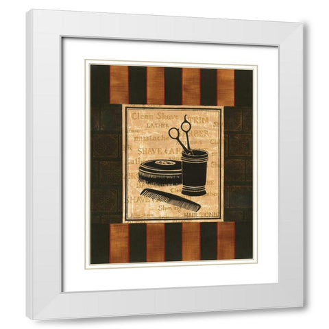 Haircuts White Modern Wood Framed Art Print with Double Matting by Gorham, Gregory