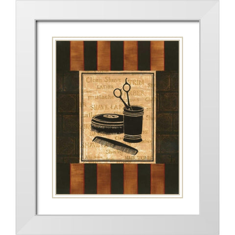 Haircuts White Modern Wood Framed Art Print with Double Matting by Gorham, Gregory