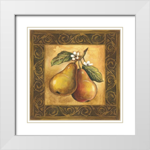 Pear Orchard White Modern Wood Framed Art Print with Double Matting by Gorham, Gregory