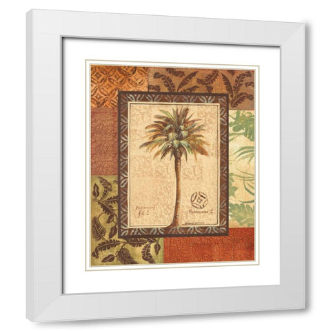 Palmaceae I White Modern Wood Framed Art Print with Double Matting by Gorham, Gregory