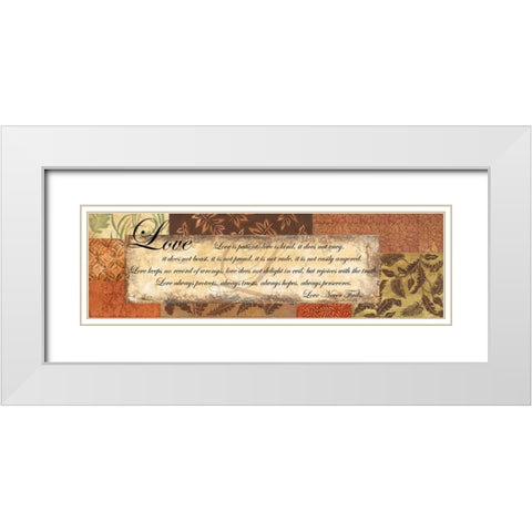 Love Never Fails - special White Modern Wood Framed Art Print with Double Matting by Gorham, Gregory
