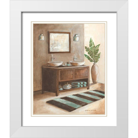 Bath Still Life I White Modern Wood Framed Art Print with Double Matting by Gorham, Gregory