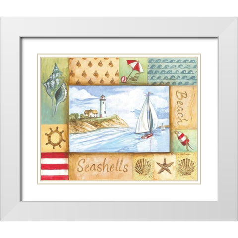Summer Beach II White Modern Wood Framed Art Print with Double Matting by Gorham, Gregory