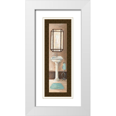 Bath Panel II White Modern Wood Framed Art Print with Double Matting by Gorham, Gregory