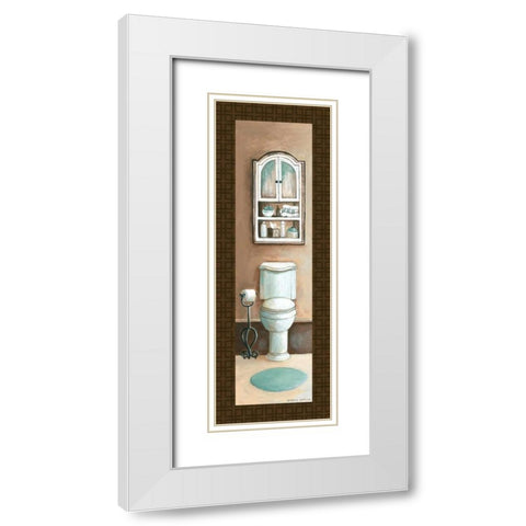 Bath Panel III White Modern Wood Framed Art Print with Double Matting by Gorham, Gregory
