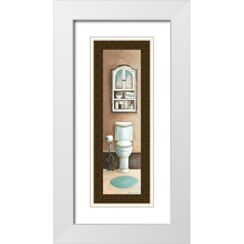 Bath Panel III White Modern Wood Framed Art Print with Double Matting by Gorham, Gregory