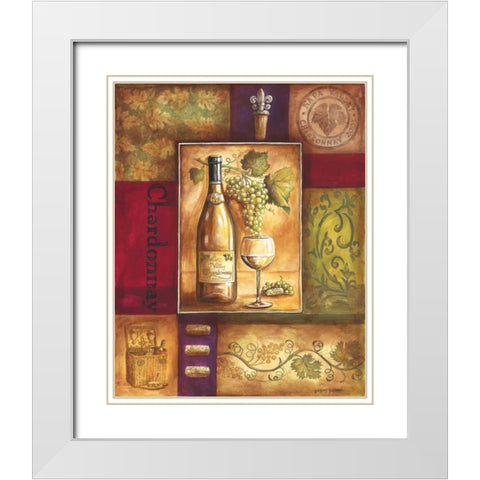Valley Wine I White Modern Wood Framed Art Print with Double Matting by Gorham, Gregory