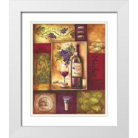 Valley Wine II White Modern Wood Framed Art Print with Double Matting by Gorham, Gregory