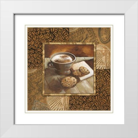 Coffee II White Modern Wood Framed Art Print with Double Matting by Gorham, Gregory