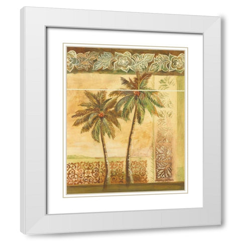 Palm Trees II White Modern Wood Framed Art Print with Double Matting by Gorham, Gregory
