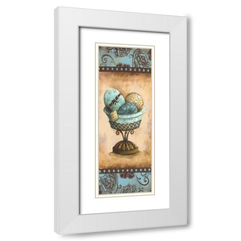 Savon Panel White Modern Wood Framed Art Print with Double Matting by Gorham, Gregory