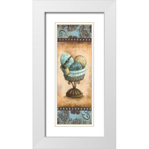 Savon Panel White Modern Wood Framed Art Print with Double Matting by Gorham, Gregory