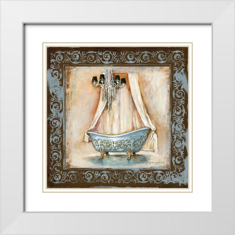 Elegant Bath III White Modern Wood Framed Art Print with Double Matting by Gorham, Gregory