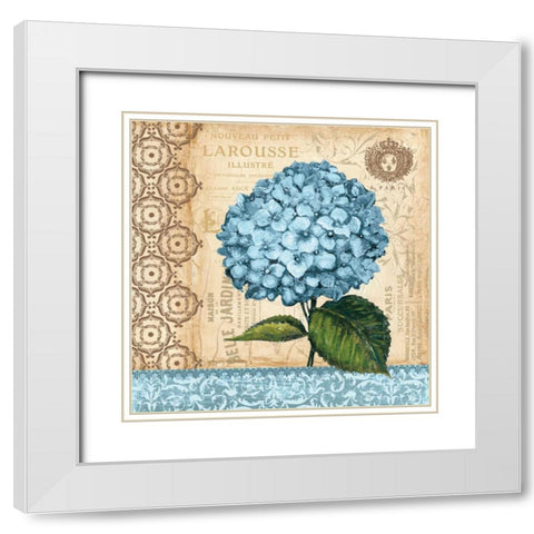 Hydrangea White Modern Wood Framed Art Print with Double Matting by Gorham, Gregory