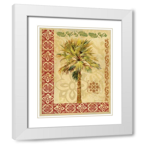 Summer Palm I White Modern Wood Framed Art Print with Double Matting by Gorham, Gregory