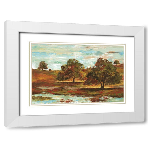 Landscape II White Modern Wood Framed Art Print with Double Matting by Gorham, Gregory
