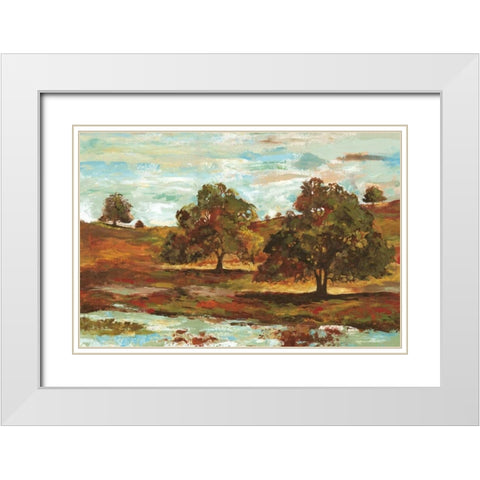 Landscape II White Modern Wood Framed Art Print with Double Matting by Gorham, Gregory