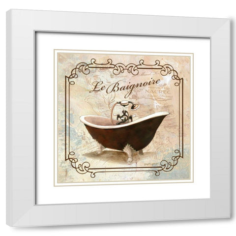 Femme Tub White Modern Wood Framed Art Print with Double Matting by Gorham, Gregory